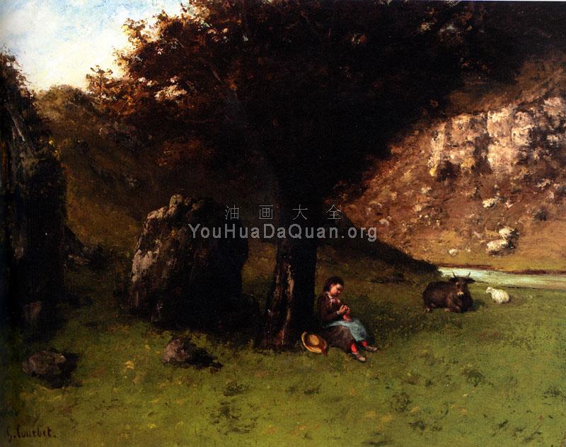 La Petite Bergere(The Young Shepherdess) - 古斯塔夫·库尔贝